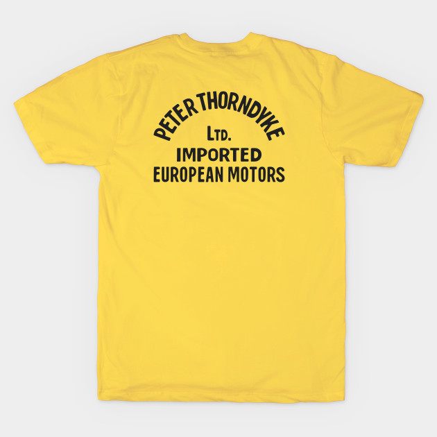 Peter Thorndyke - Small Badge (Black on Yellow) by jepegdesign